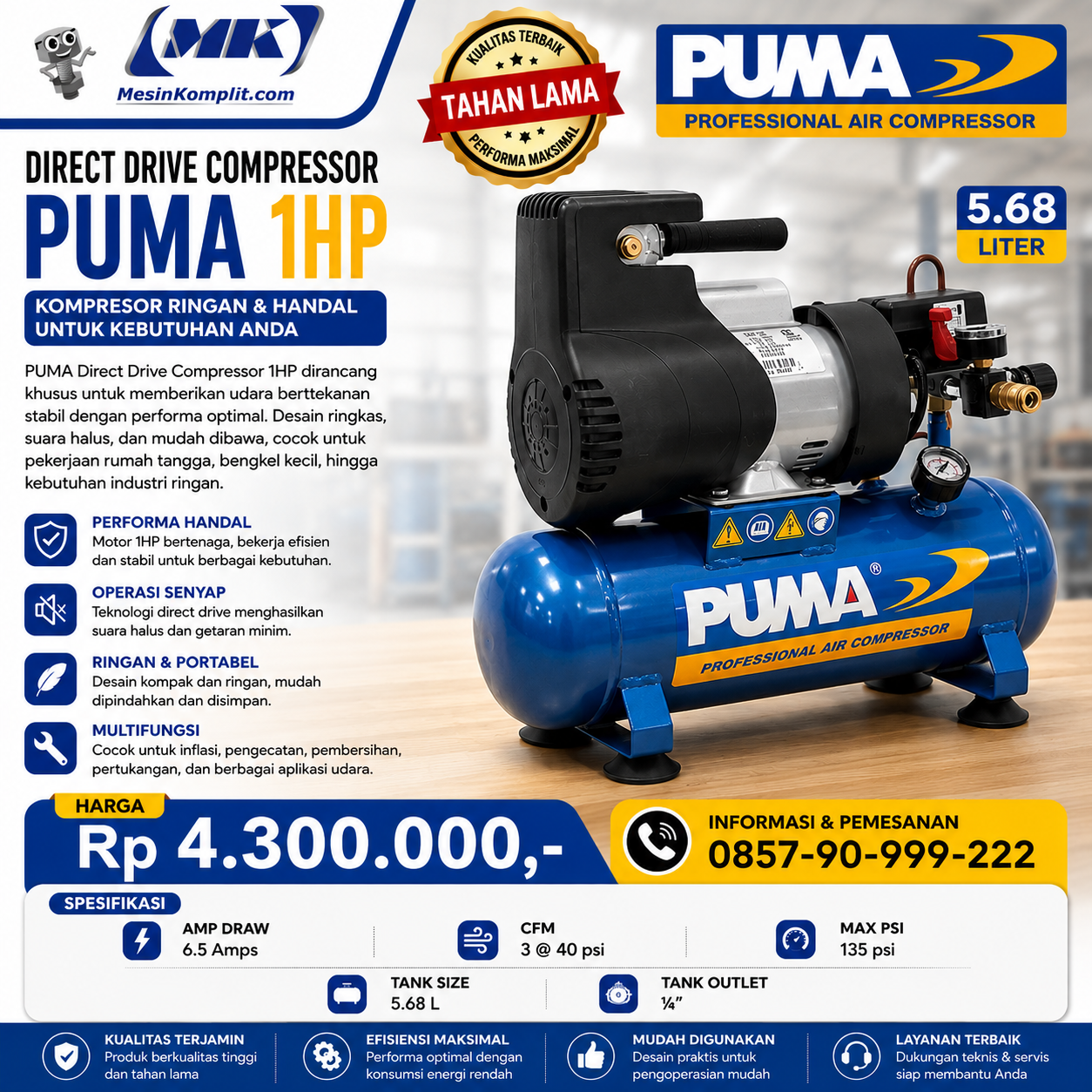 Kompresor Portable Puma 1...